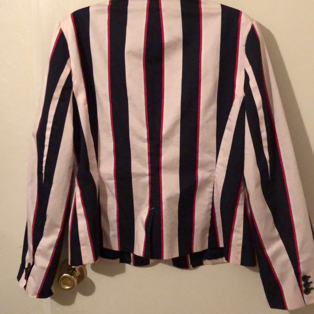 Tommy Hilfiger Pink Navy Striped Blazer - Picture 3 of 3
